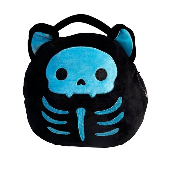 Squishmallows Stump Cat Skeleton Plush Halloween Treat Pail With Handle 2022 - Picture 2 of 12